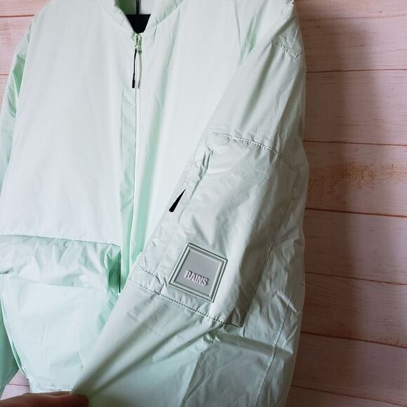 RAINS Fuse Bomber Jacket Mineral Water Repellent Nylon Lightweight Unisex XL - Picture 9 of 16